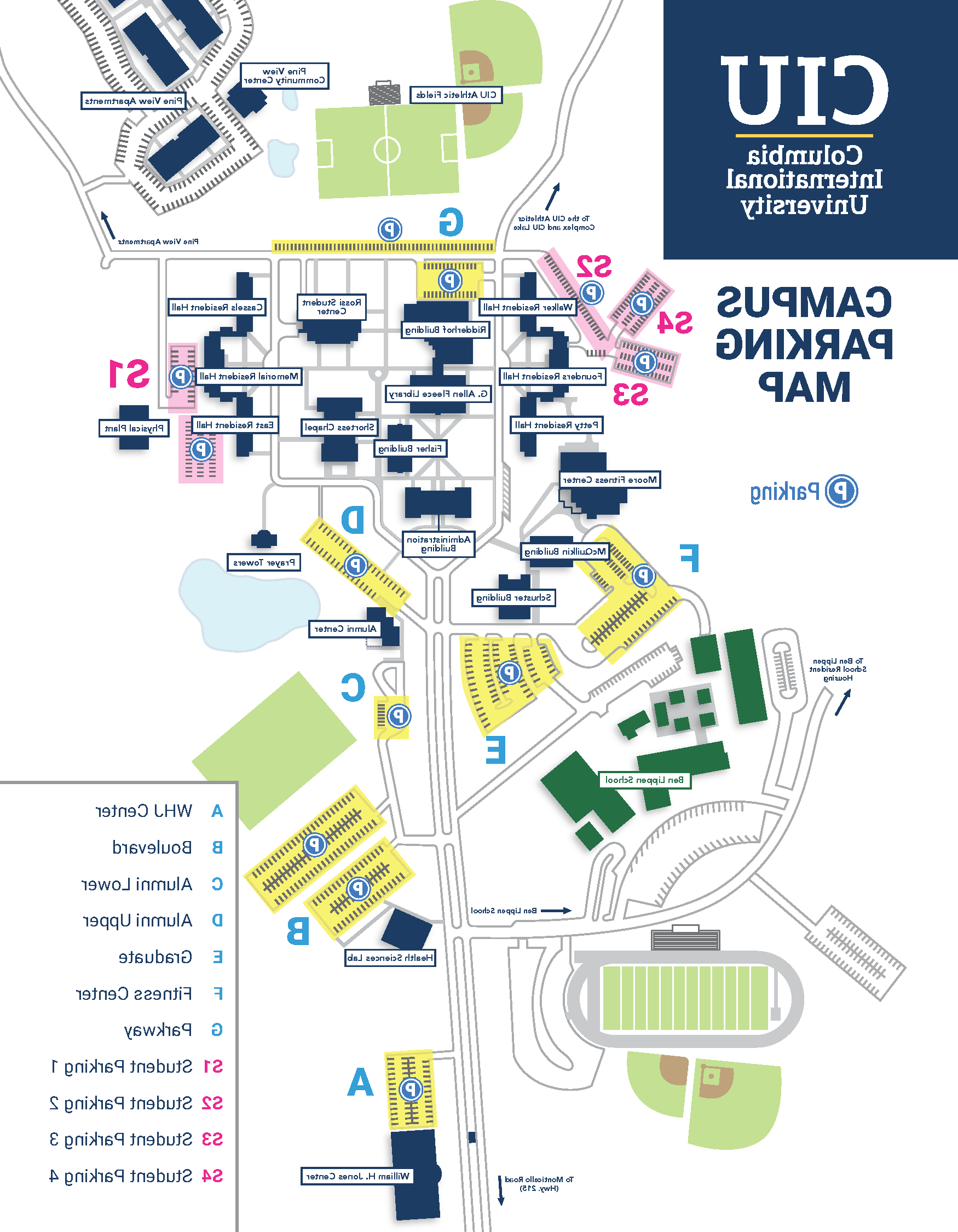 CIU Parking Map